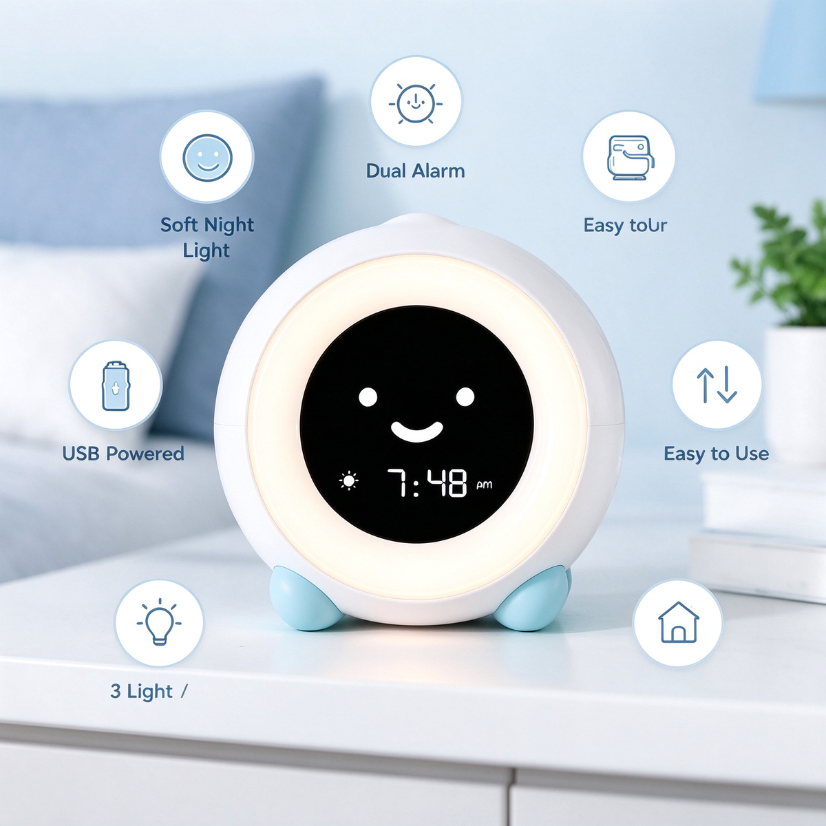 Kids Cute Smart Alarm Clock