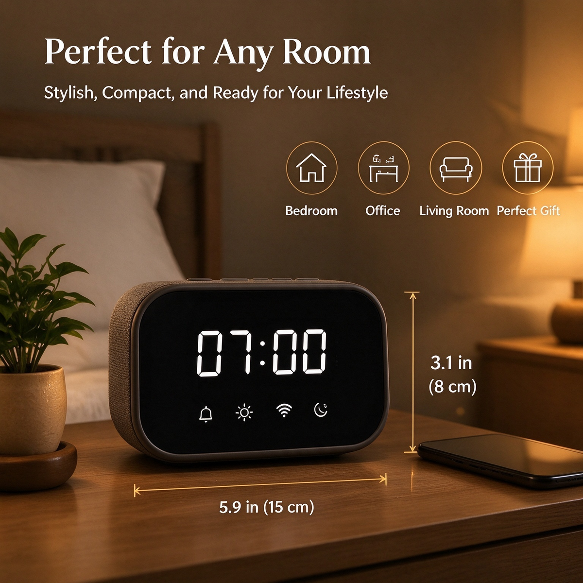 Smart LED Digital Alarm Clock
