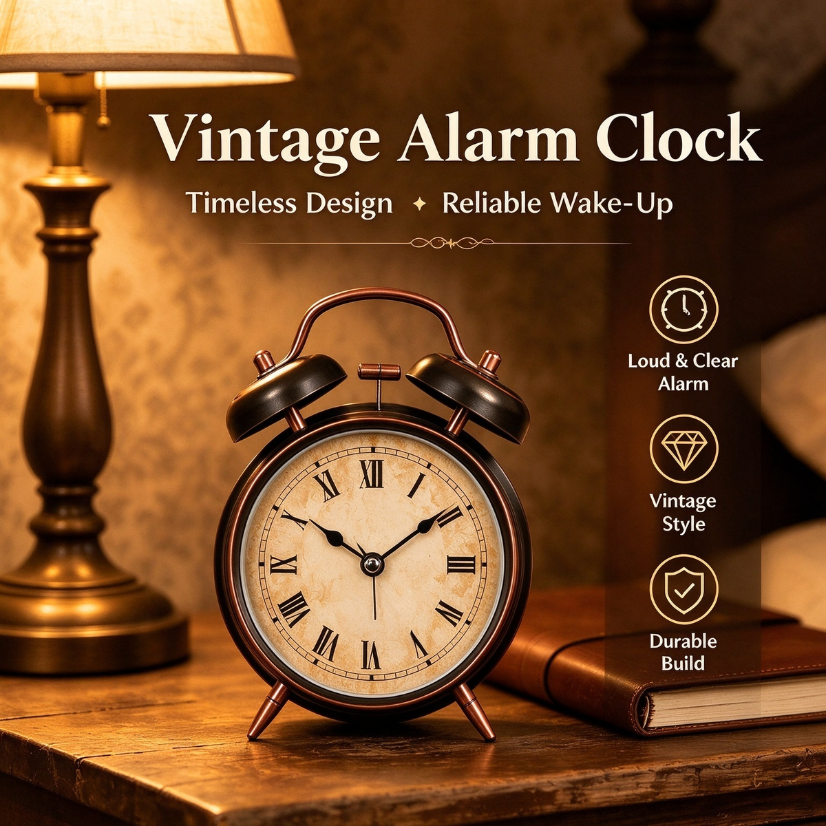 Vintage Twin Bell Alarm Clock