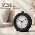 Minimalist Round Silent Analog Alarm Clock